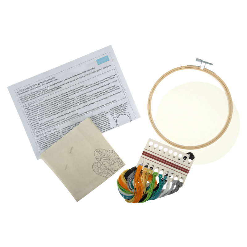 Trimits Floral Bee Embroidery Hoop Kit - CraftSource Market: Craft Supplies & Kits Embroidery and Cross Stitch