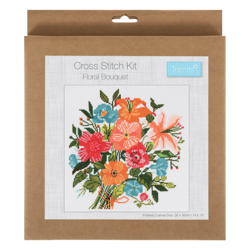 Trimits Floral Bouquet Large Cross Stitch Kit - CraftSource Market: Craft Supplies & Kits Embroidery and Cross Stitch