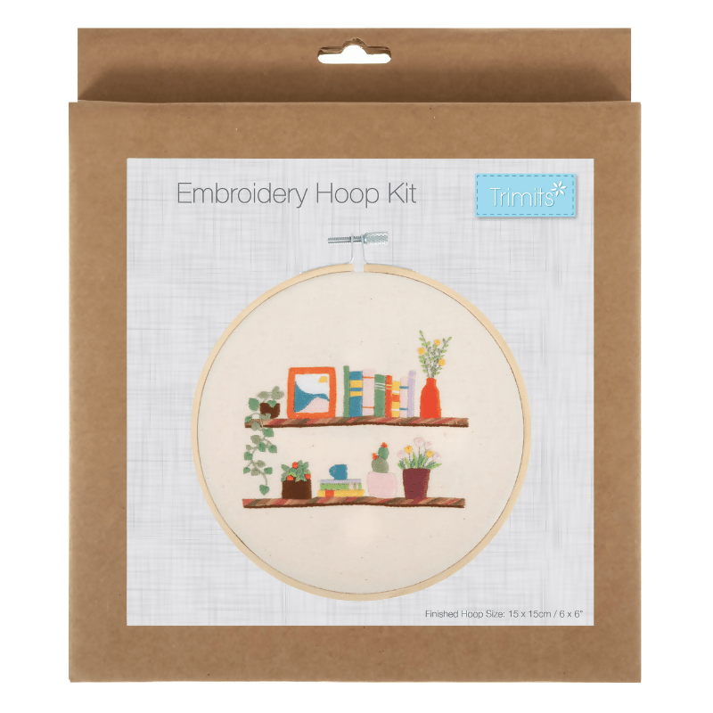 Trimits Floral Shelf Embroidery Hoop Kit - CraftSource Market: Craft Supplies & Kits Embroidery