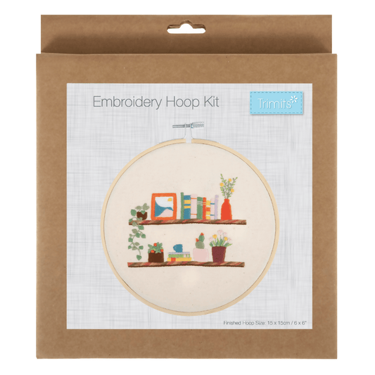 Trimits Floral Shelf Embroidery Hoop Kit - CraftSource Market: Craft Supplies & Kits Embroidery