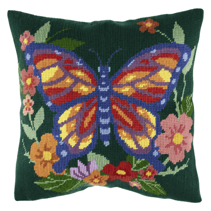 Trimits Flutterby Half Stitch Cushion Kit - CraftSource Market: Craft Supplies & Kits Embroidery and Cross Stitch