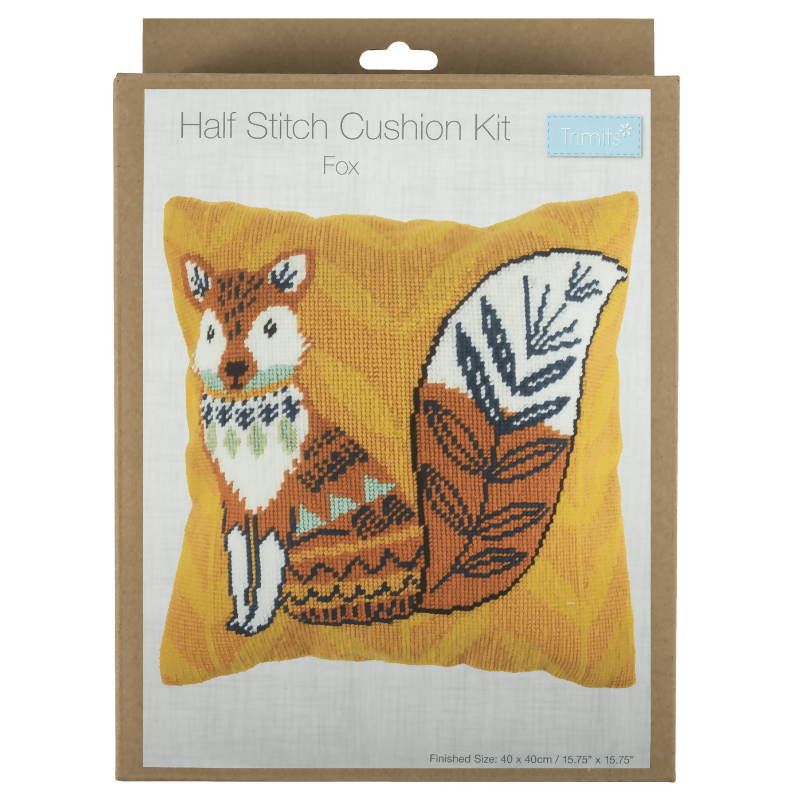 Trimits Fox Half Stitch Cushion Kit - CraftSource Market: Craft Supplies & Kits Embroidery and Cross Stitch