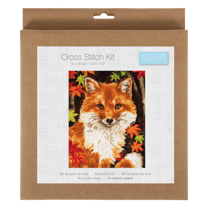 Trimits Fox Large Cross Stitch Kit - CraftSource Market: Craft Supplies & Kits Embroidery and Cross Stitch