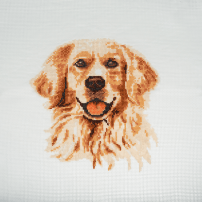 Trimits Golden Retriever Large Cross Stitch Kit - CraftSource Market: Craft Supplies & Kits Embroidery and Cross Stitch