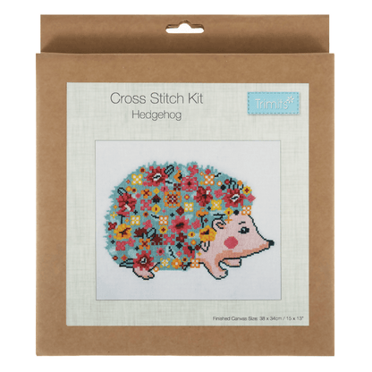 Trimits Hedgehog Large Cross Stitch Kit - CraftSource Market: Craft Supplies & Kits Embroidery and Cross Stitch