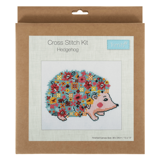 Trimits Hedgehog Large Cross Stitch Kit - CraftSource Market: Craft Supplies & Kits Embroidery and Cross Stitch