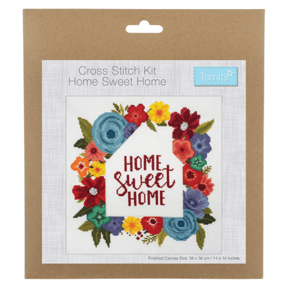 Trimits Home Sweet Home Large Cross Stitch Kit - CraftSource Market: Craft Supplies & Kits Embroidery and Cross Stitch