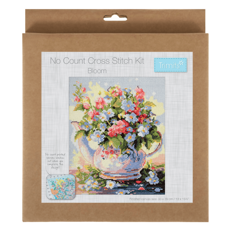 Trimits Large Bloom Cross Stitch Kit - CraftSource Market: Craft Supplies & Kits Embroidery and Cross Stitch