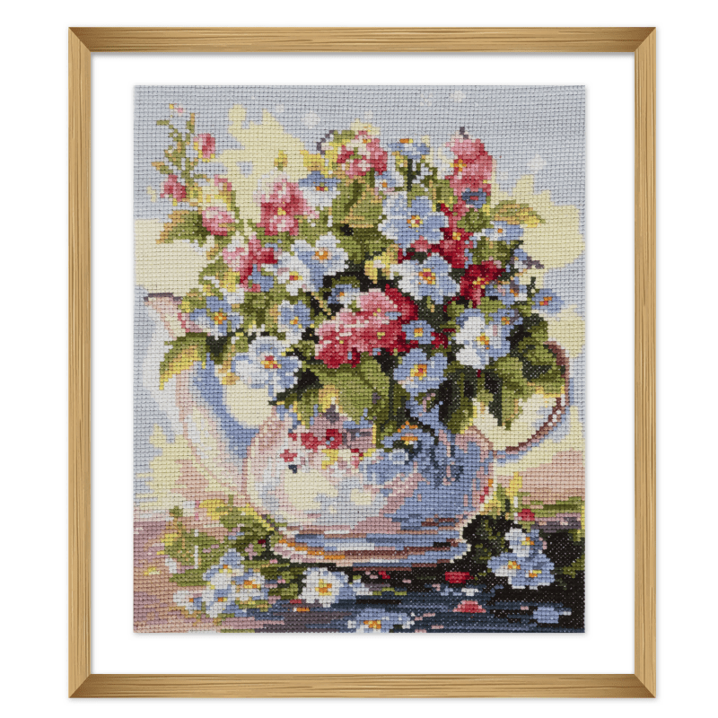 Trimits Large Bloom Cross Stitch Kit - CraftSource Market: Craft Supplies & Kits Embroidery and Cross Stitch