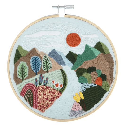Trimits Mountain View Embroidery Hoop Kit - CraftSource Market: Craft Supplies & Kits Embroidery and Cross Stitch