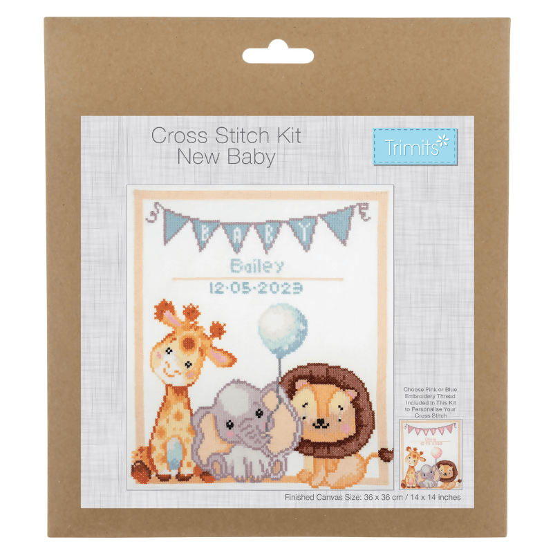 Trimits New Baby Large Cross Stitch Kit - CraftSource Market: Craft Supplies & Kits Embroidery and Cross Stitch