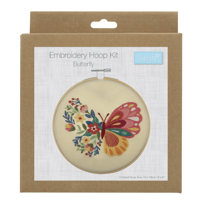 Trimits Ombre Butterfly Embroidery Hoop Kit - CraftSource Market: Craft Supplies & Kits Embroidery and Cross Stitch