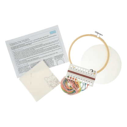 Trimits Ombre Kit Cat Embroidery Hoop Kit - CraftSource Market: Craft Supplies & Kits Embroidery and Cross Stitch