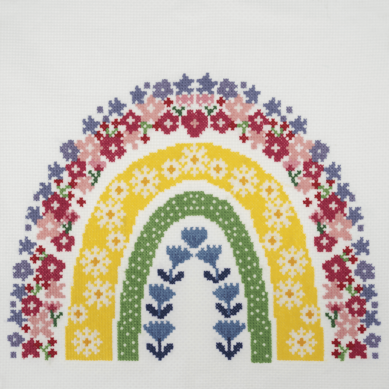 Trimits Rainbow Large Cross Stitch Kit - CraftSource Market: Craft Supplies & Kits Embroidery and Cross Stitch