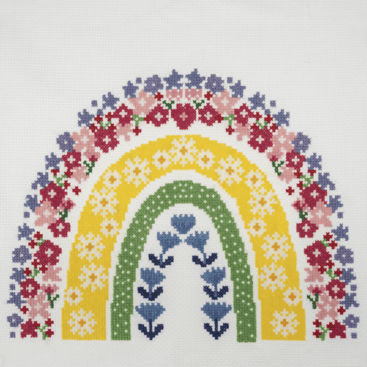 Trimits Rainbow Large Cross Stitch Kit - CraftSource Market: Craft Supplies & Kits Embroidery and Cross Stitch