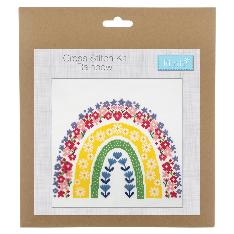 Trimits Rainbow Large Cross Stitch Kit - CraftSource Market: Craft Supplies & Kits Embroidery and Cross Stitch
