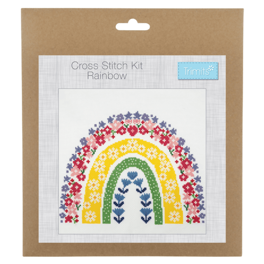 Trimits Rainbow Large Cross Stitch Kit - CraftSource Market: Craft Supplies & Kits Embroidery and Cross Stitch