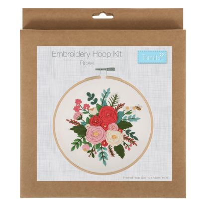 Trimits Rose Embroidery Hoop Kit - CraftSource Market: Craft Supplies & Kits Embroidery and Cross Stitch