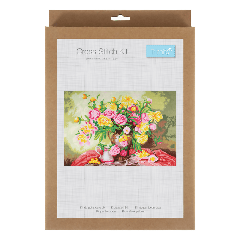 Trimits Roses XL Cross Stitch Kit - CraftSource Market: Craft Supplies & Kits Embroidery and Cross Stitch