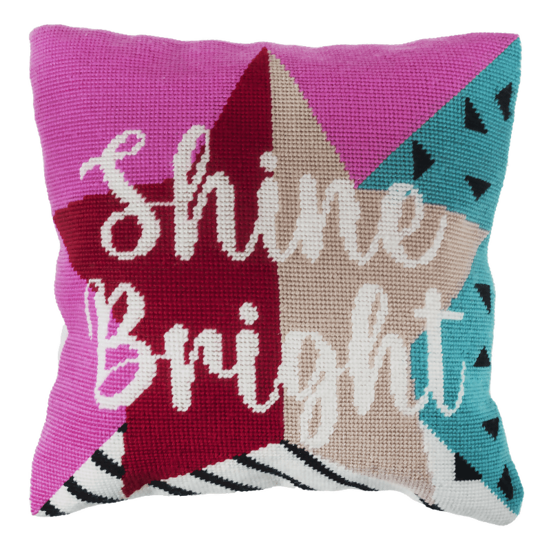 Trimits Shine Bright Half Stitch Cushion Kit - CraftSource Market: Craft Supplies & Kits Embroidery and Cross Stitch
