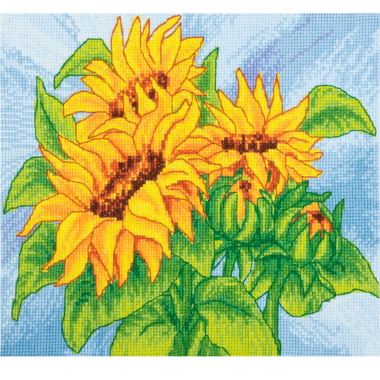 Trimits Sun Flowers Large Cross Stitch Kit - CraftSource Market: Craft Supplies & Kits Embroidery and Cross Stitch
