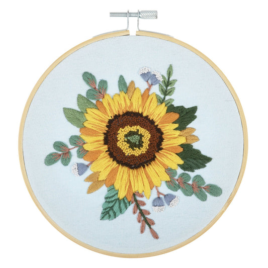 Trimits Sunflower Embroidery Kit - CraftSource Market: Craft Supplies & Kits