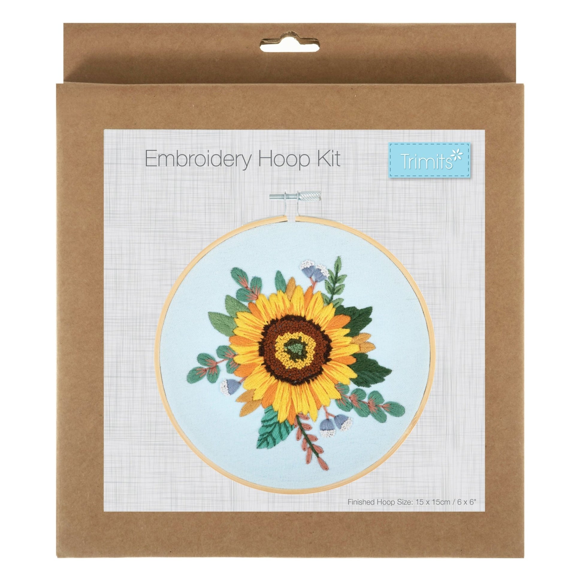 Trimits Sunflower Embroidery Kit - CraftSource Market: Craft Supplies & Kits