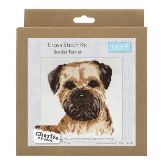 Trimits Terrier Large Cross Stitch Kit - CraftSource Market: Craft Supplies & Kits Embroidery and Cross Stitch