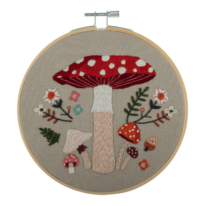 Trimits Toadstool Embroidery Hoop Kit - CraftSource Market: Craft Supplies & Kits Embroidery and Cross Stitch
