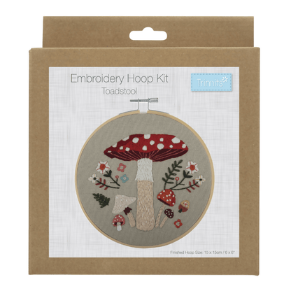 Trimits Toadstool Embroidery Hoop Kit - CraftSource Market: Craft Supplies & Kits Embroidery and Cross Stitch