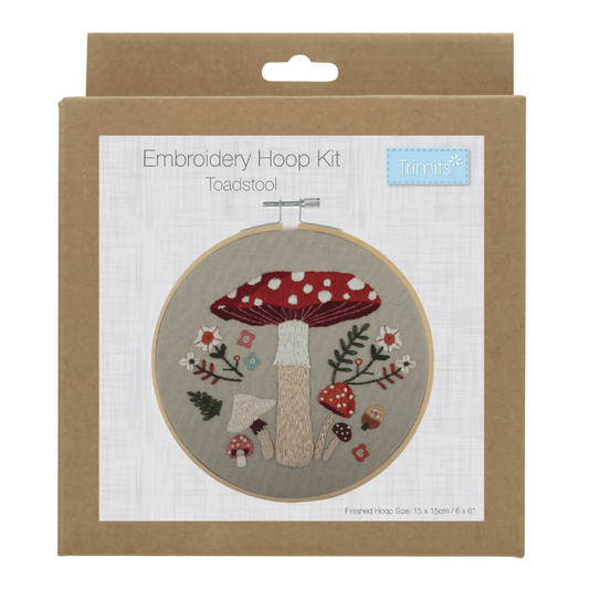 Trimits Toadstool Embroidery Hoop Kit - CraftSource Market: Craft Supplies & Kits Embroidery and Cross Stitch