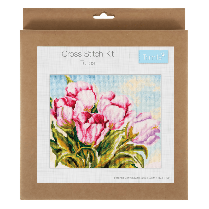 Trimits Tulips Large Cross Stitch Kit - CraftSource Market: Craft Supplies & Kits Embroidery and Cross Stitch