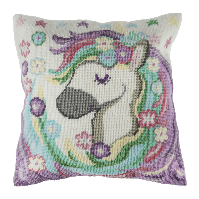 Trimits Unicorn Half Stitch Cushion Kit - CraftSource Market: Craft Supplies & Kits Embroidery and Cross Stitch