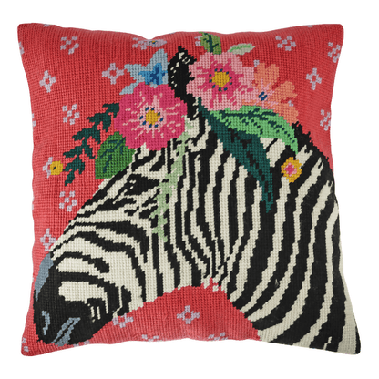 Trimits Zebra Half Stitch Cushion Kit - CraftSource Market: Craft Supplies & Kits Embroidery and Cross Stitch
