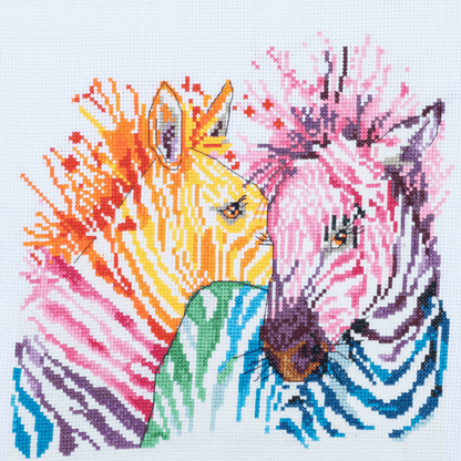 Trimits Zebras Large Cross Stitch Kit - CraftSource Market: Craft Supplies & Kits Embroidery and Cross Stitch