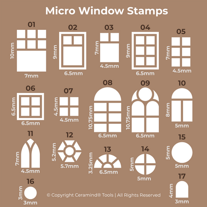 Window Stamp Set of 17