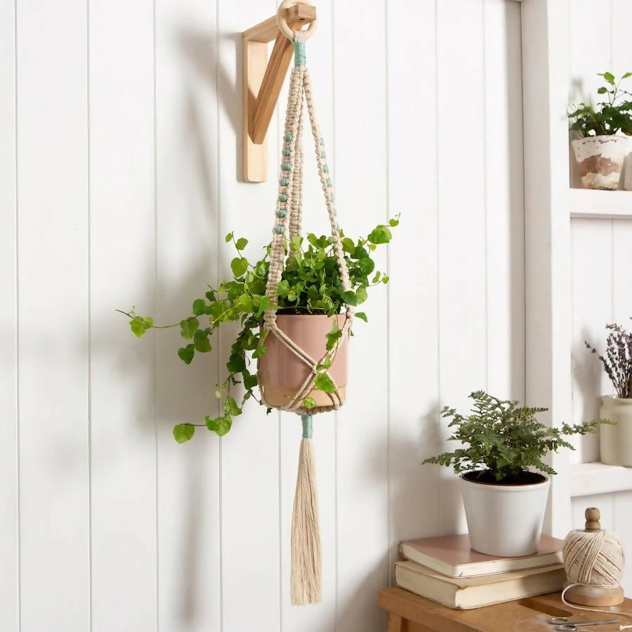 Wool Couture Two Sisters Plant Hanger Macrame Kit - CraftSource Market: Craft Supplies & Kits